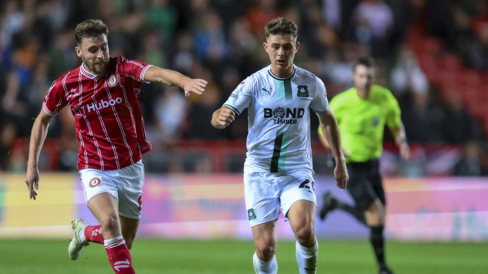Adam Randell in action against Bristol City