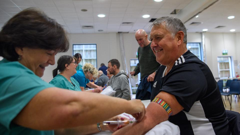 Argyle pop-up clinic before the home game against Ipswich Town.