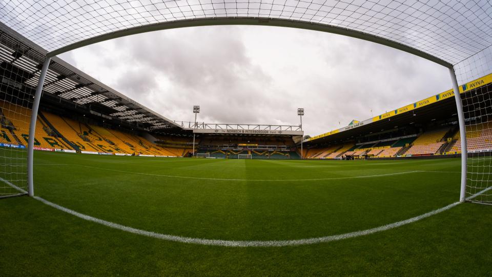 A general shot of Carrow Road, taken from the inside of the goalmouth.