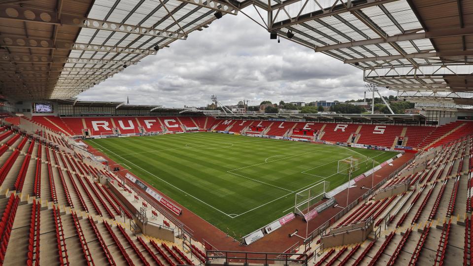 General view of the New York Stadium, taken from the corner