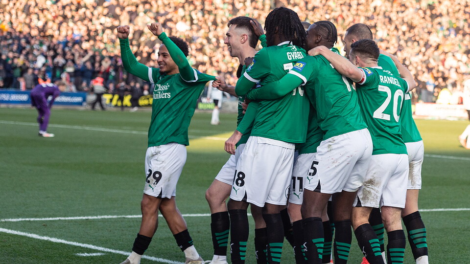 Celebrating the Liverpool goal