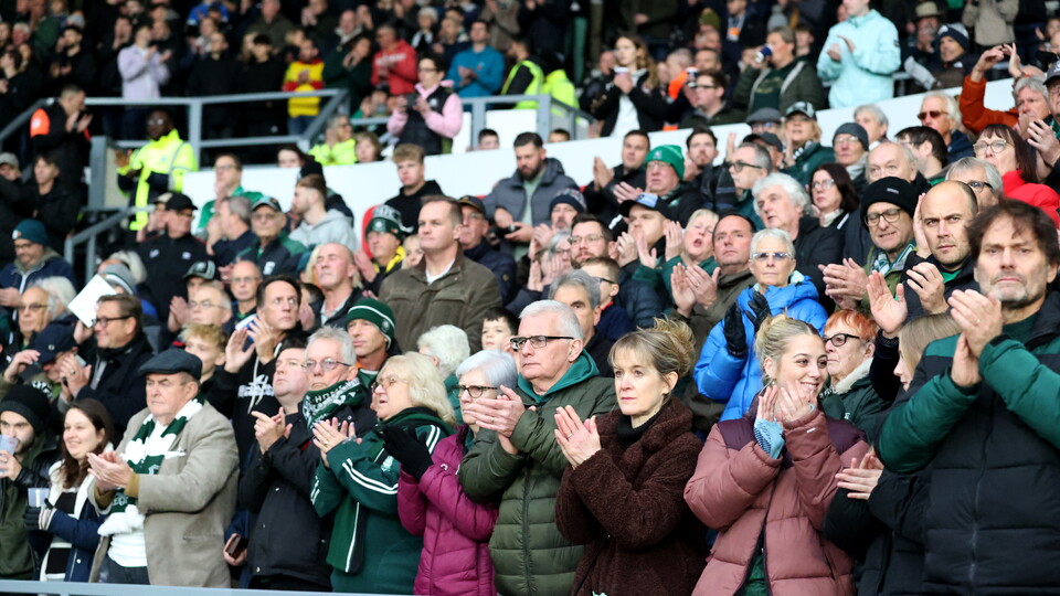Argyle fans at Derby