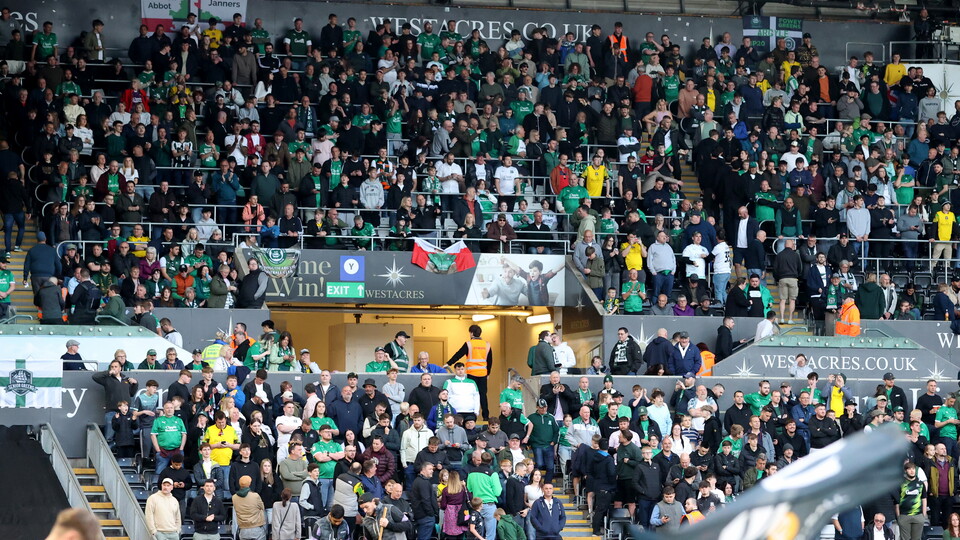 Argyle fans at Swansea