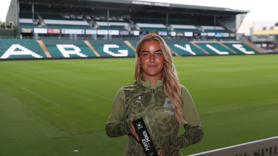 Imy Crawford wins Player of the Month award for August.