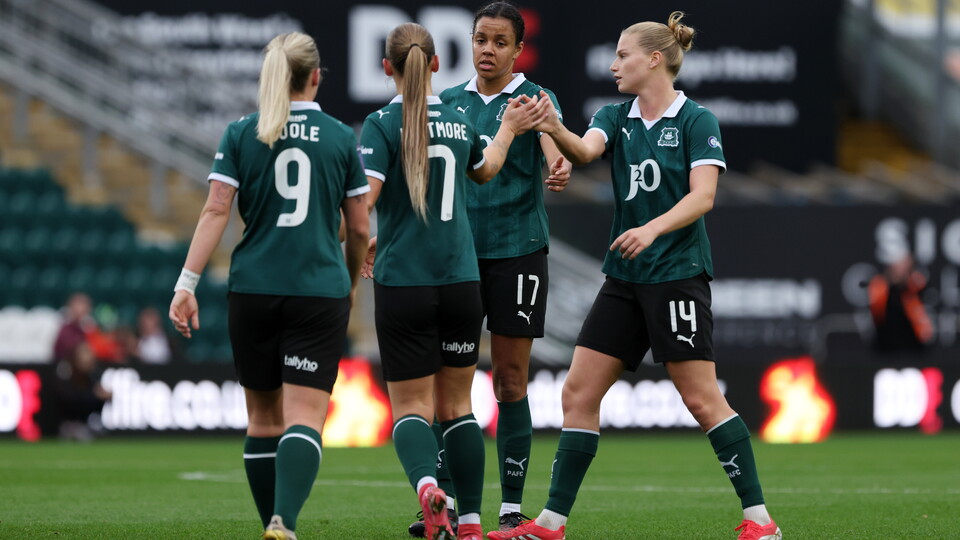 Argyle Women goal celebrations.
