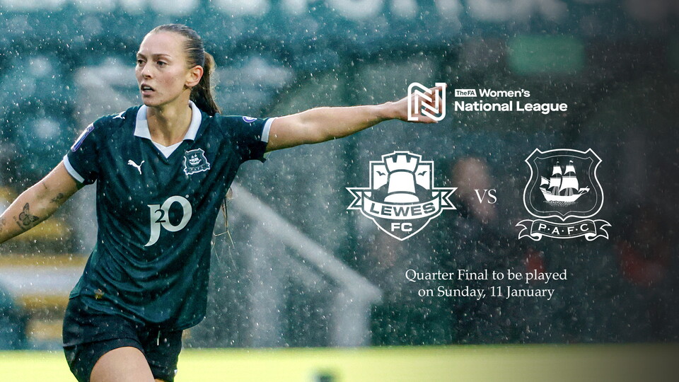 Lewes v Argyle FAWNL Cup draw graphic.