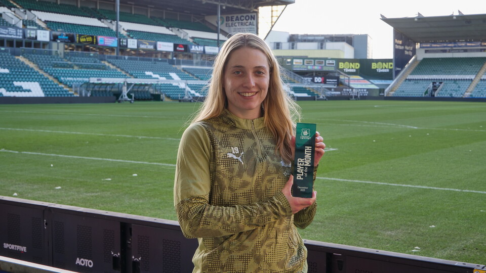 Ellie Noble wins Argyle Women's December Player of the Month award.