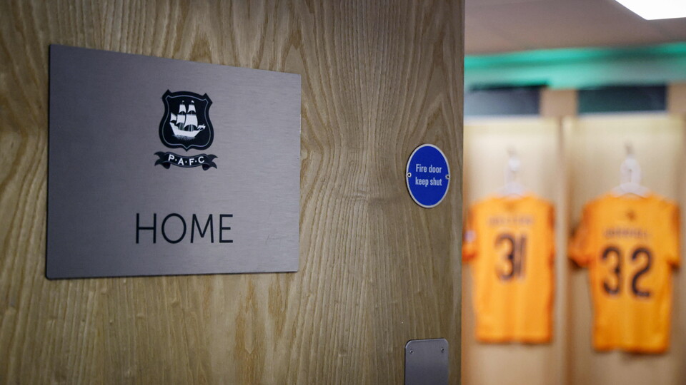 Home changing room at Home Park.