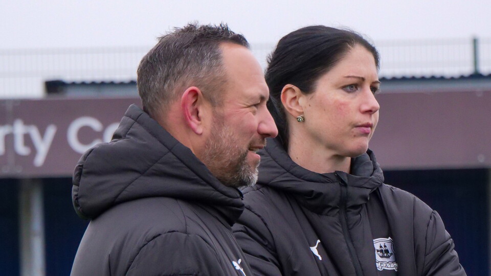 Women's Head Coach Marie Hourihan and Assistant Head Coach Matt Green.