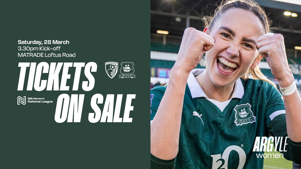 A graphic, with a photo of Olivia Francis celebrating, to show tickets now being on sale for the FAWNL Cup Final.