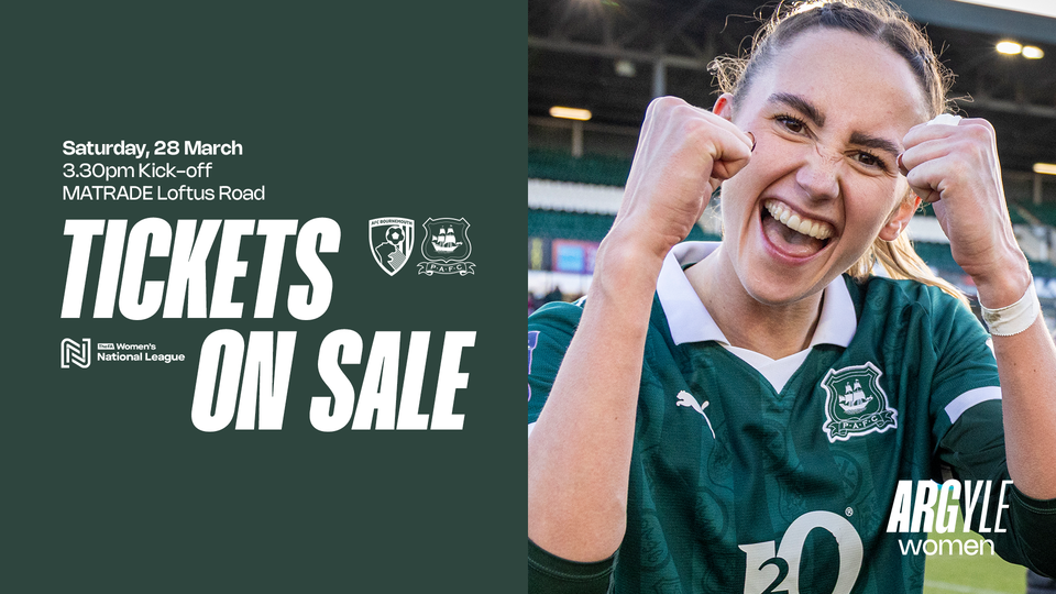 A graphic, with a photo of Olivia Francis celebrating, to show tickets now being on sale for the FAWNL Cup Final.