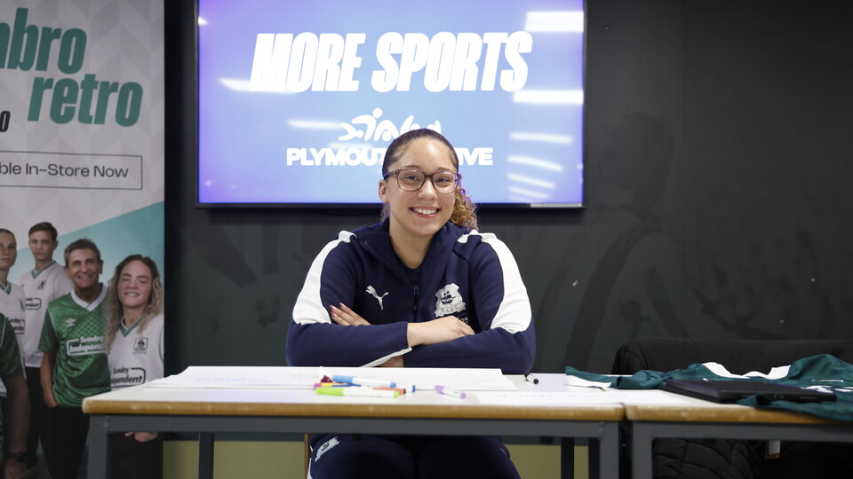 Lulu Jarvis at a stand at the Celebration of Women and Girls in Sport event in Club Argyle.