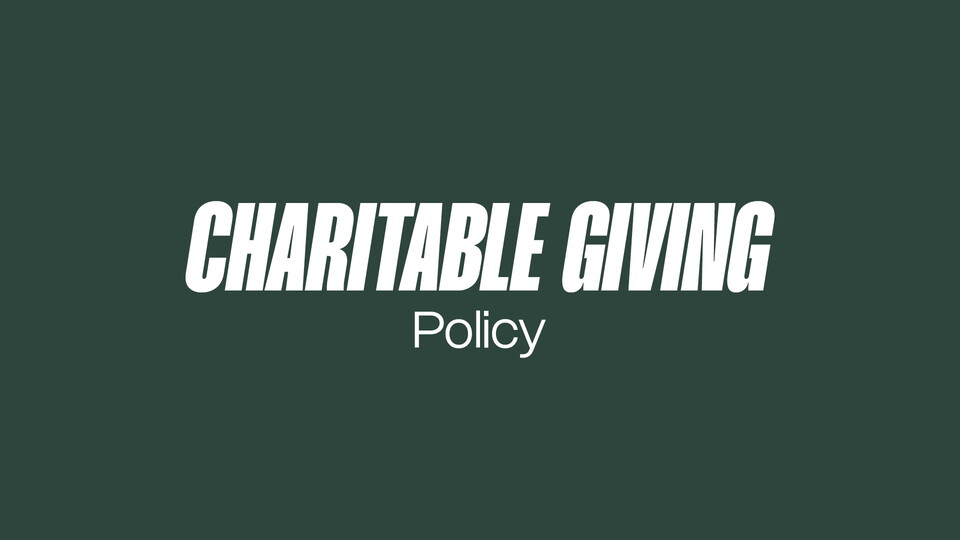 Charitable Giving Policy
