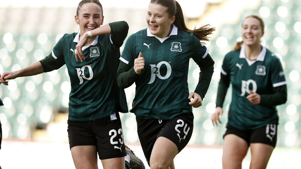 Tianna Teisar celebrates at Home Park.