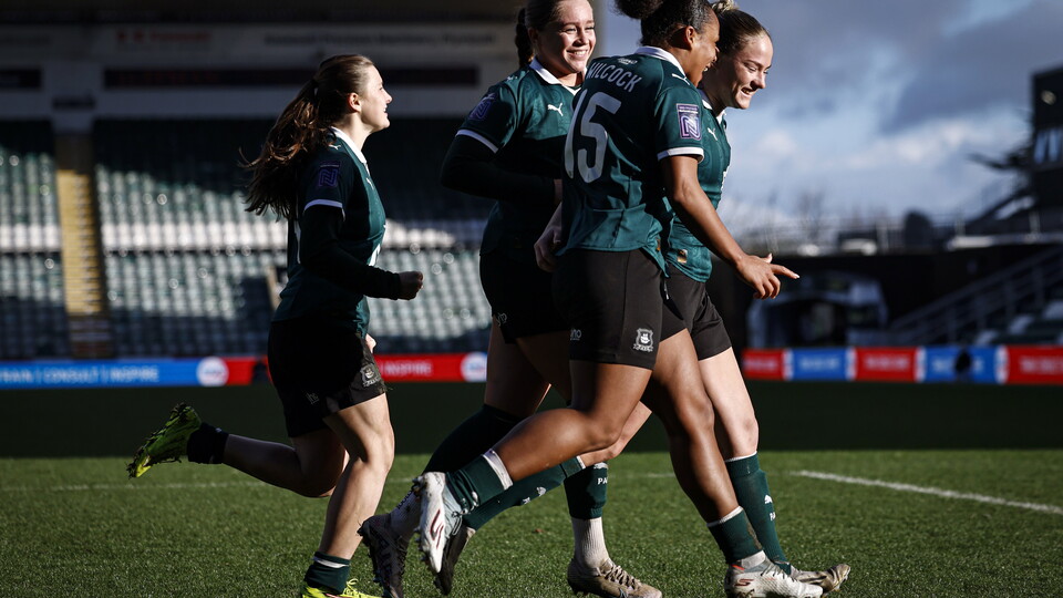 Argyle Women celebrate at Home Park.