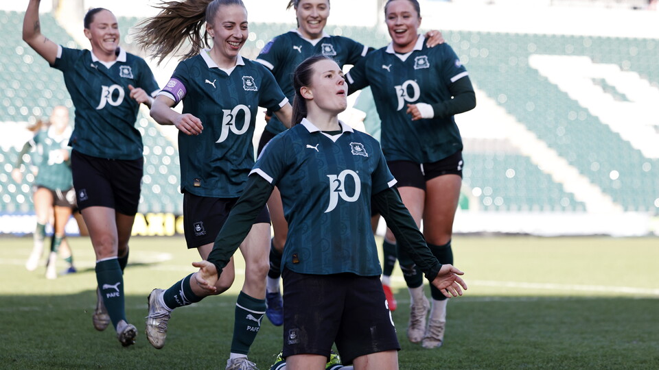 Tianna Teisar celebrates at Home Park.