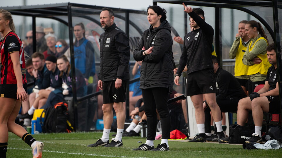 Marie Hourihan on the sidelines at AFC Bournemouth v Argyle.