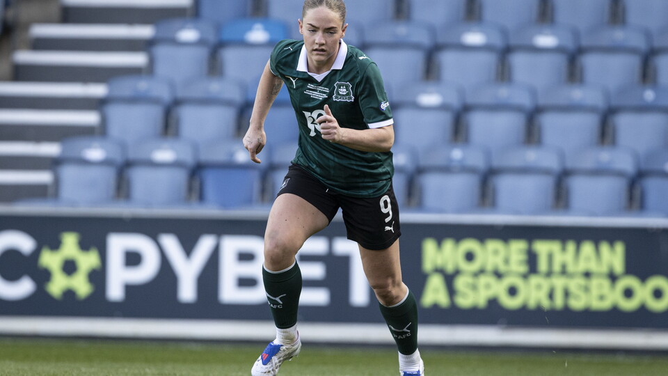 Phoebie Poole playing in the FAWNL Cup Final.