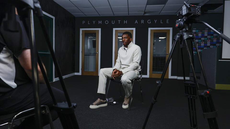 Wes Harding getting interviewed by Argyle TV