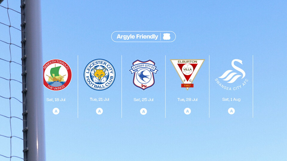 A graphic to show the Under-18s pre-season schedule.