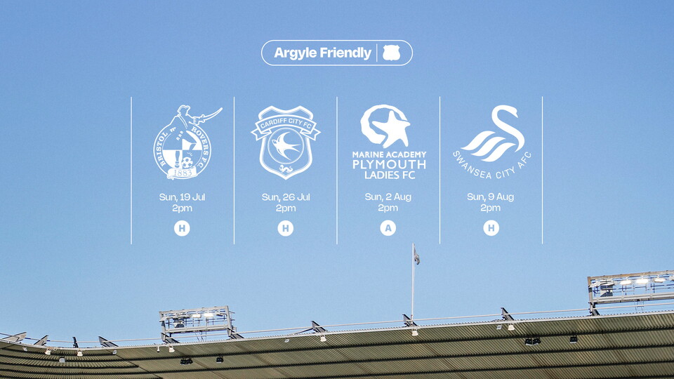 A graphic showing the Women's pre-season schedule.