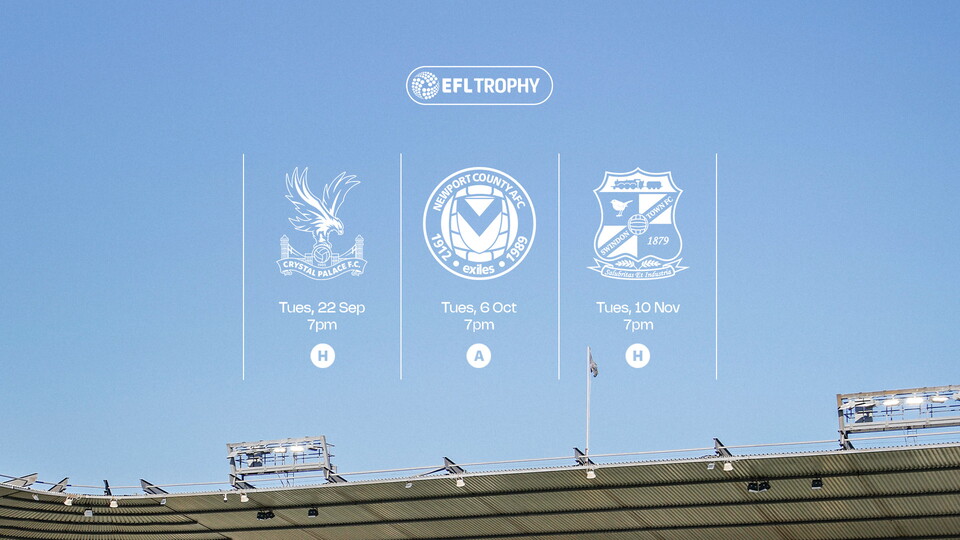 Graphic showing Argyle's Vertu Trophy fixtures