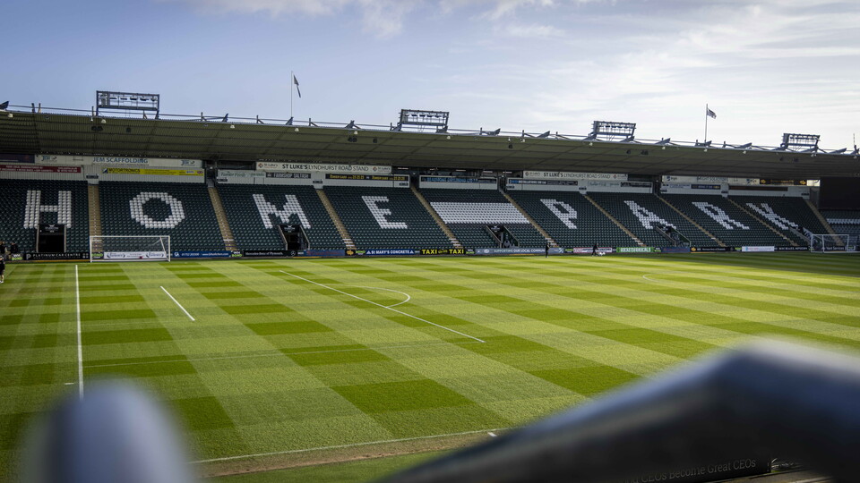 Inside Home Park Stadium