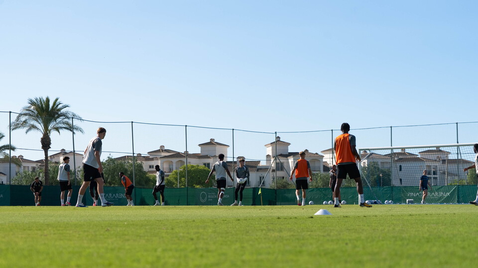 Spain pre-season training, day three, group photo.