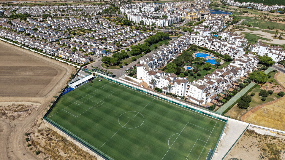 Drone shot of Spain training camp