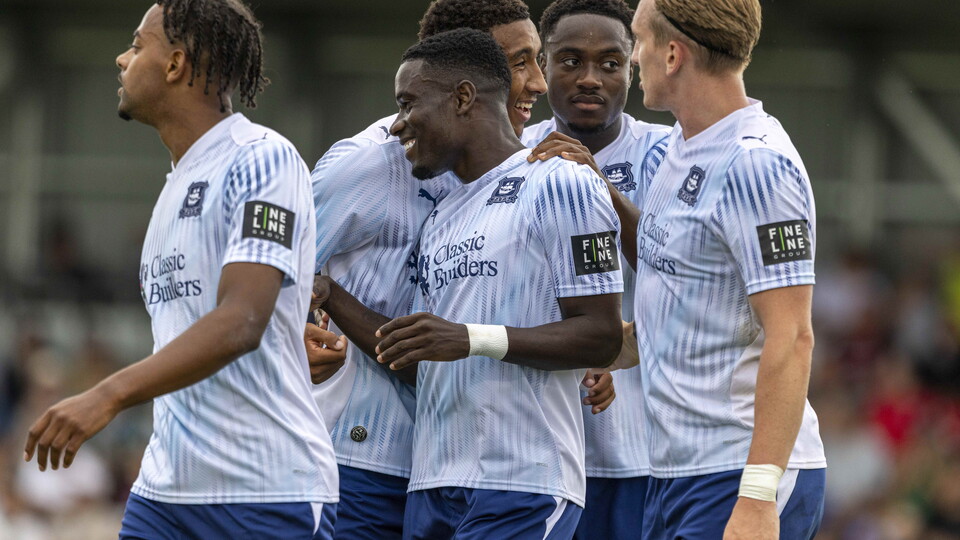 Argyle celebrate scoring against Truro