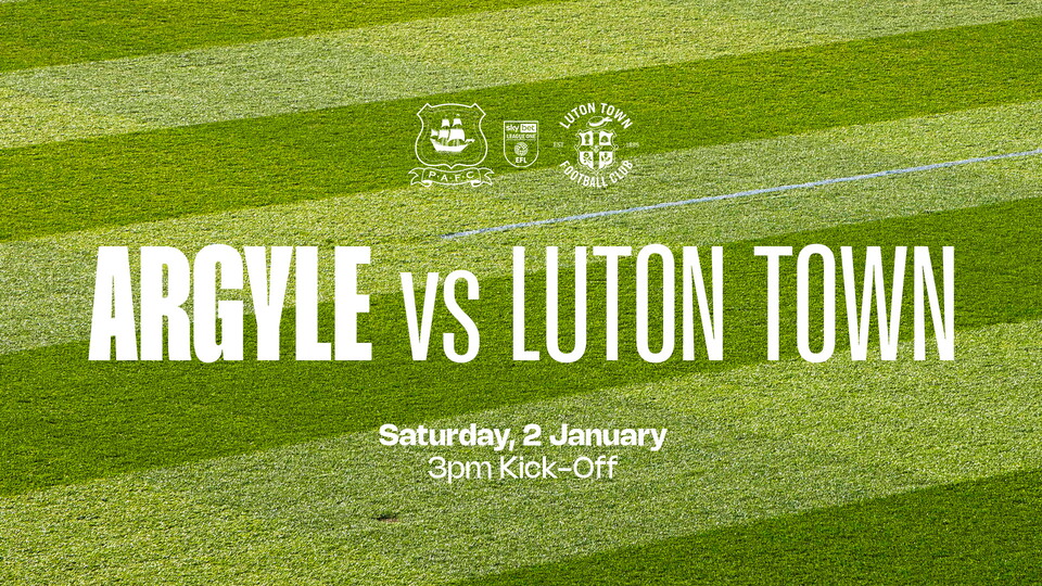 Argyle vs Luton graphic