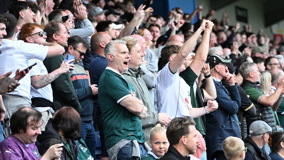 Argyle fans at AFC Wimbledon