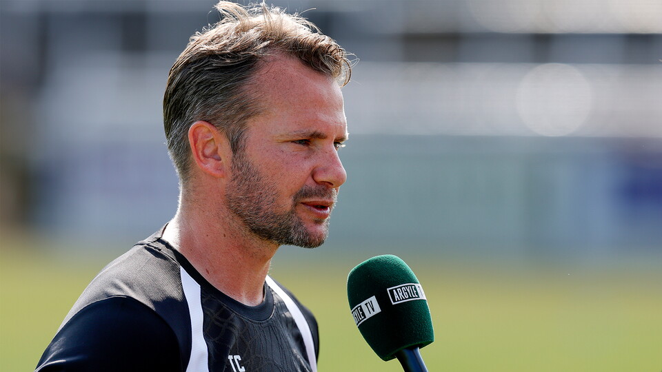 Tom Cleverley being interviewed