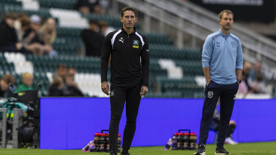 Damon Lathrope on the touchline against Cardiff City Under-21s