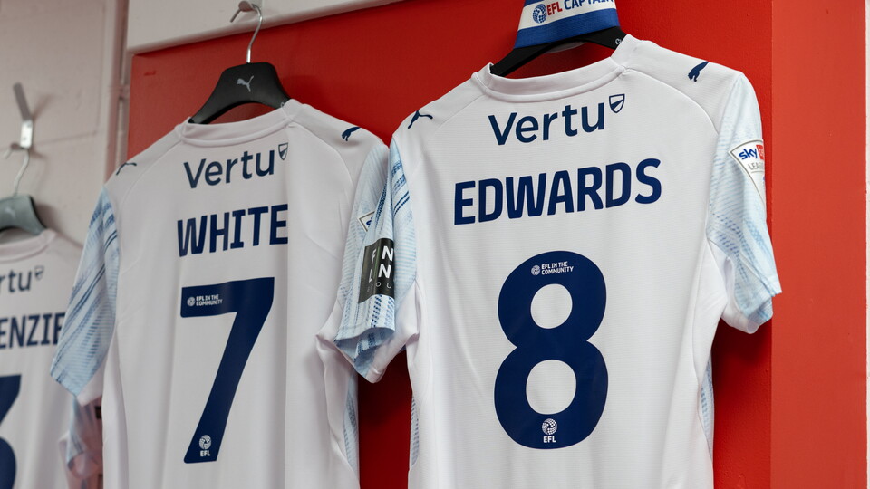 Argyle shirts hung up at Leyton Orient