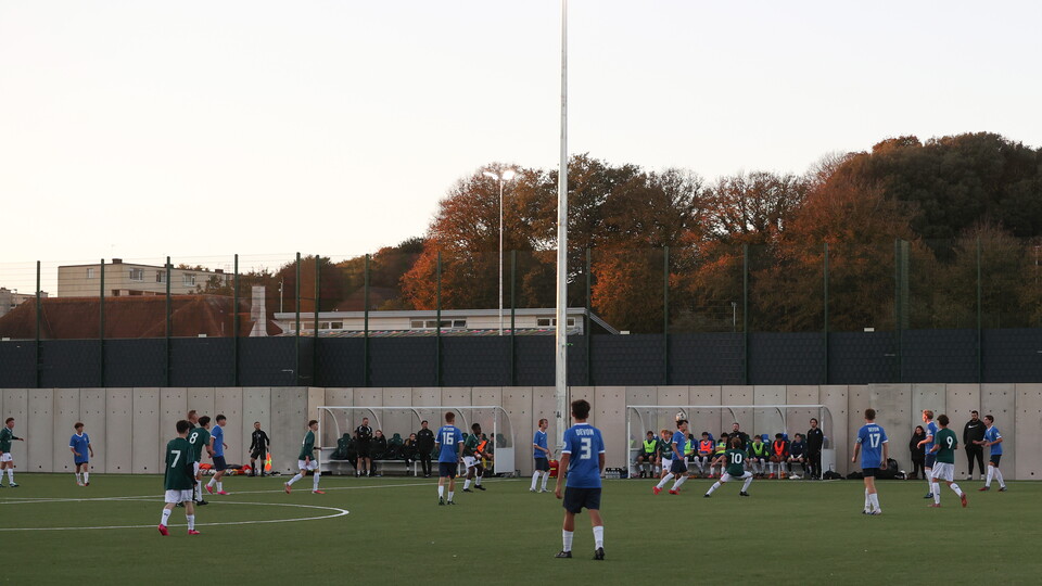 Argyle Under-15s were the first team to play on the new Academy pitch at Foulston Park